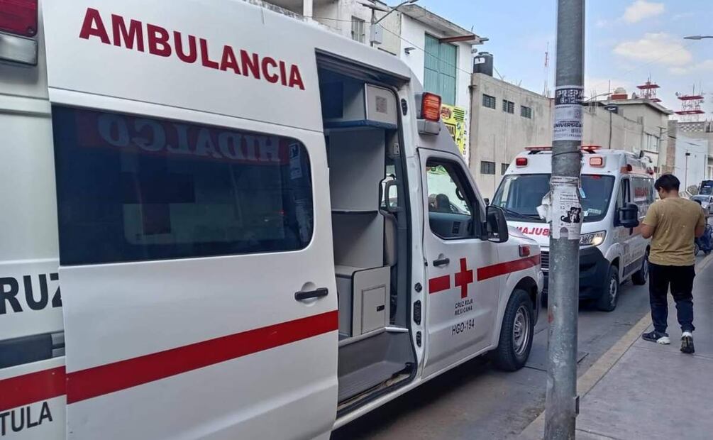 Paramédicos de la Cruz Roja acudieron al lugar para atender a las dos personas heridas en fuego cruzado (11/02/2025). Foto: Especial