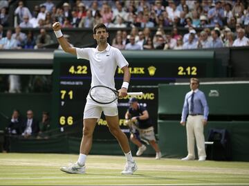 Djokovic se corona en Wimbledon ante Federer en un partidazo