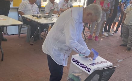 Reaparece AMLO en elección judicial; emite su voto en Chiapas