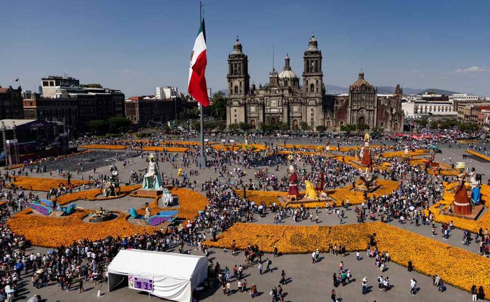 Así se ve la Maga Ofrenda de Día de Muertos (26/10/2025). Foto: Hugo Salvador / EL UNIVERSAL