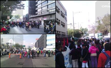 Cuatro manifestaciones complican la vialidades del DF