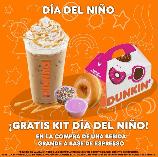 Dunkin’ Donuts tendrá un kit especial este Día del Niño. Foto: Captura de pantalla