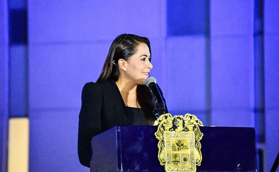 La Gobernadora María Teresa Jiménez afirma que Aguascalientes es reconocido a nivel nacional e internacional, por la calidad y eficiencia de sus servicios médicos (08/04/2025). Foto: Especial