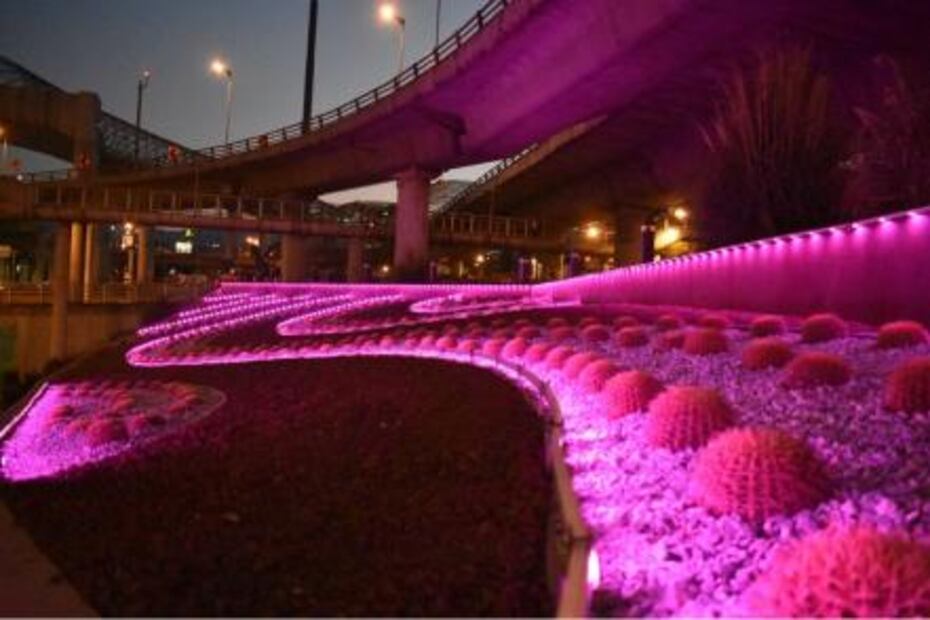 Colocan iluminación artística sobre Periférico Sur