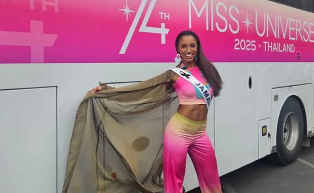 Gabrielle Henry, Miss Jamaica, tuvo una fuerte caída previo a la final de Miss Universo 2025. Foto: Instagram oficial.