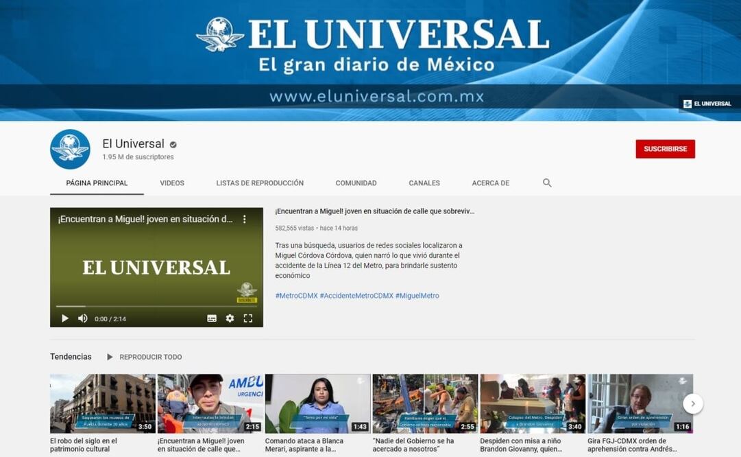 El Universal se adapta la realidad de las noticias.