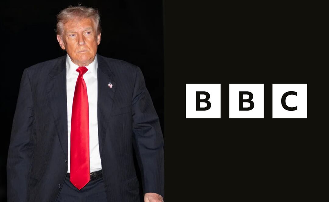 Donald Trump y la BBC enfrenten disputa. (13/11/25) Fotos: Archivo y BBC