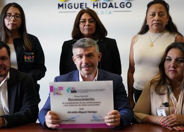 Alcaldía Miguel Hidalgo recibe reconocimiento por innovación en protección de datos; primer lugar en verificaciones de Info CDMX
