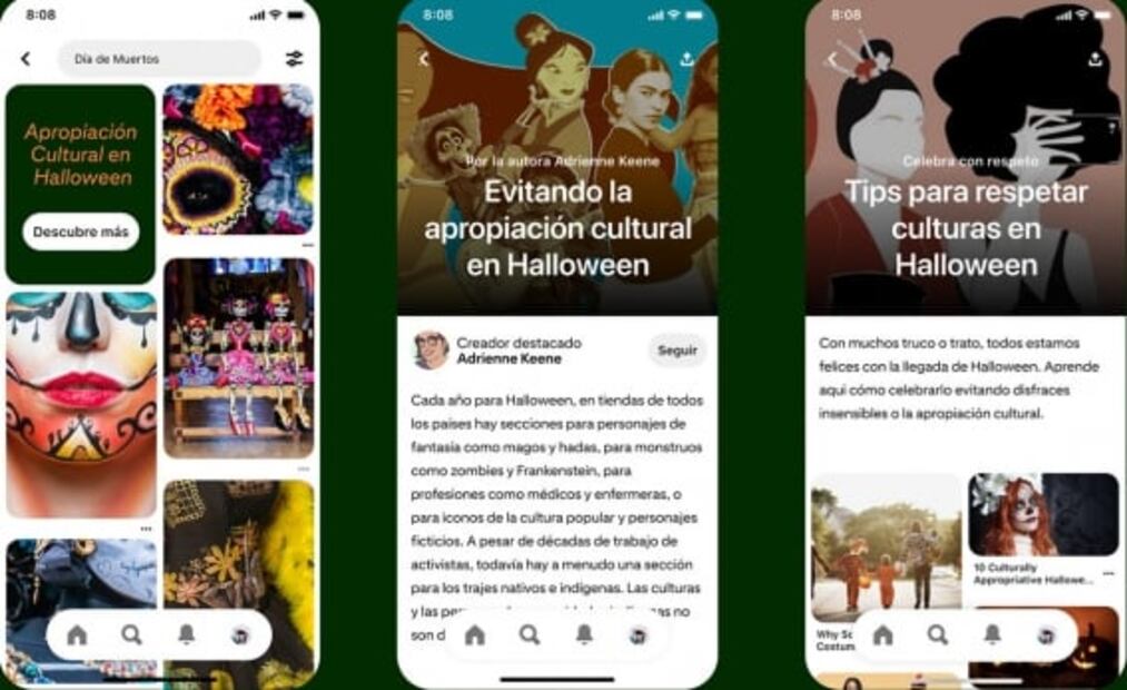Adiós a la apropiación cultural: Pinterest evita disfraces que puedan ser ofensivos