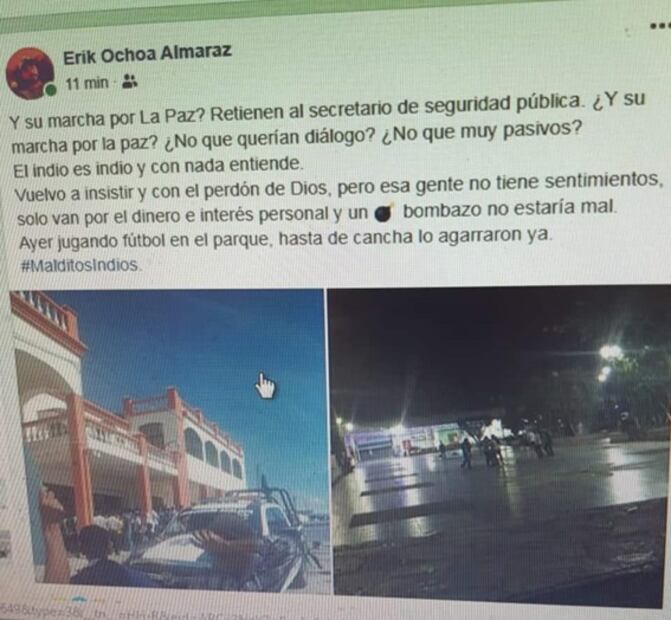 Yerno de alcalde propone lanzar bomba contra indígenas en Chiapas