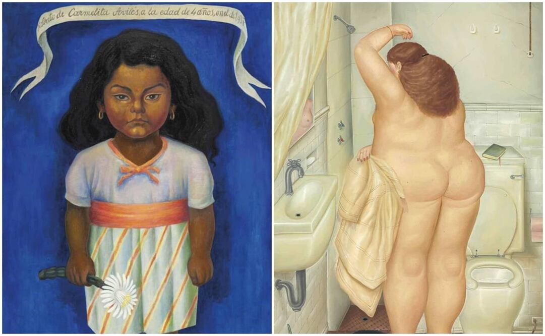 Las obras "Retrato de Carmelita Avilés", de Rivera, y "Homenaje a Bonnard, de Botero, estarán en el remate. Foto: EFE