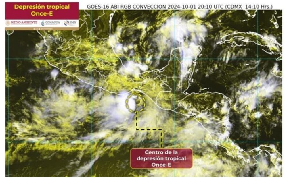 Oaxaca en “alerta máxima” por depresión tropical. Foto: Especial