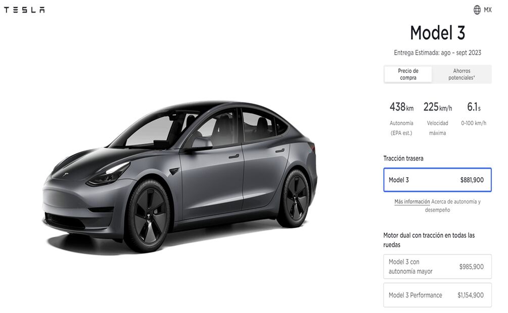 Un auto Tesla vale más del doble que uno de la marca SEV. Foto: Tesla