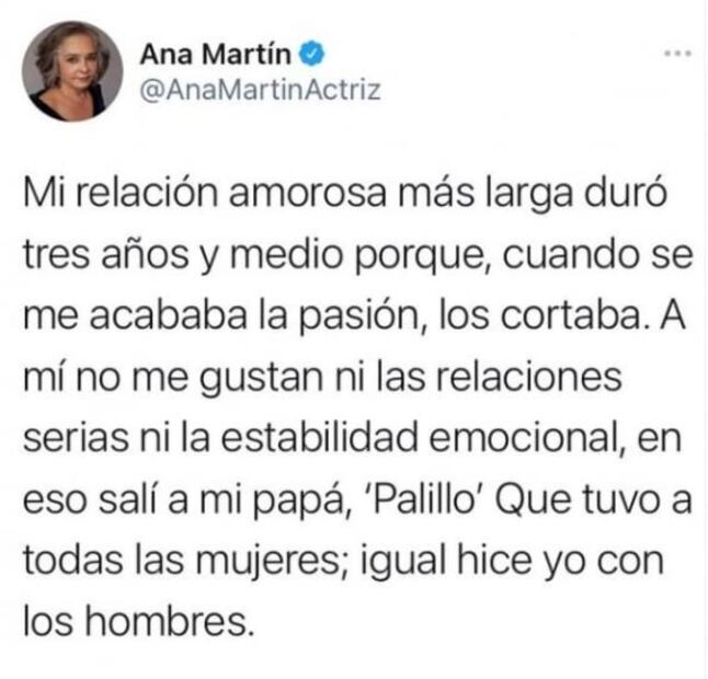 Ana Martin da cátedra a mujeres que no quieren casarse ni ser madres