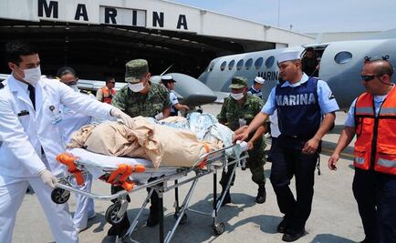 Marina traslada a la CDMX a bomberos hondureños para atención médica