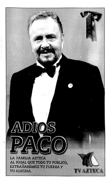 México entristeció el día que asesinaron a Paco Stanley 