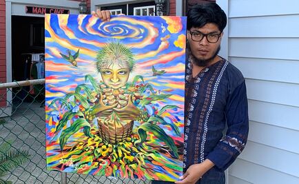 Jorge, el pintor huasteco que tenía que ocultarse y hoy triunfa en Canadá