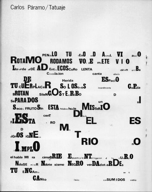 Propuestas de texto visual de cada uno de los artistas participantes en el número 6 de Artes Visuales , dirigido por Salvador Elizondo. Ilustración: Paulina Lavista