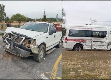 Choque entre unidad de transporte y camioneta deja 13 personas lesionadas en Tizayuca, Hidalgo