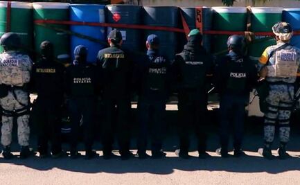 Fuerzas federales y estatales decomisan en Hidalgo, precursores para producir alrededor de 27 millones de dosis de drogas sintéticas