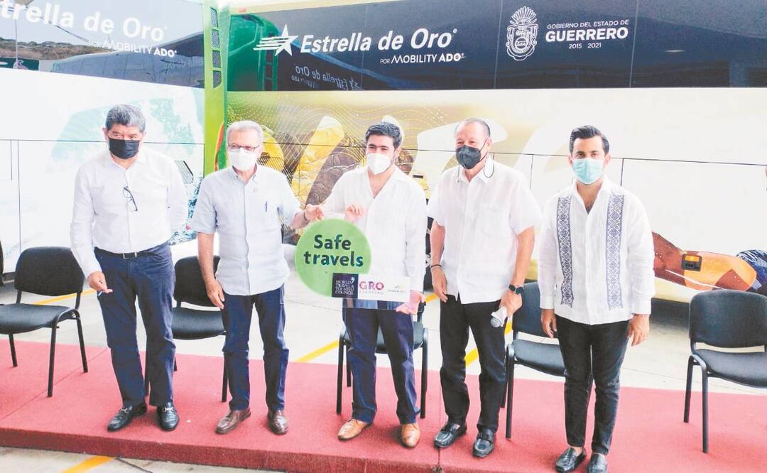El sello internacional Safe Travels, otorgado a Estrella de Oro, fue mostrado a las autoridades de turismo y sanitarias de Guerrero. Foto: Especial.