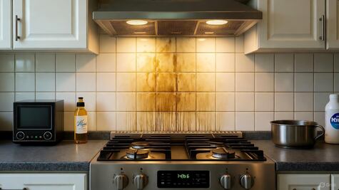 El sencillo truco para eliminar las manchas de grasa en la pared de tu cocina