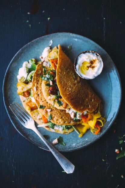 Estas crepes son fáciles de preparar y pueden almacenarse durante algunos días. Fuente: Freepik.