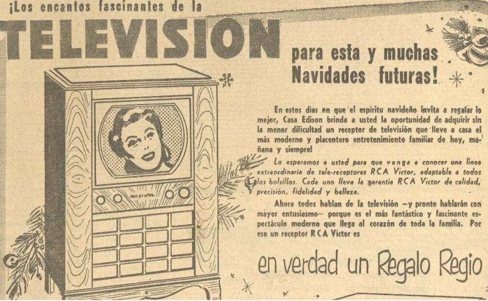 La televisión se convirtió en la opción del regalo perfecto en la década de los años 50.
Hemeroteca EL UNIVERSAL.