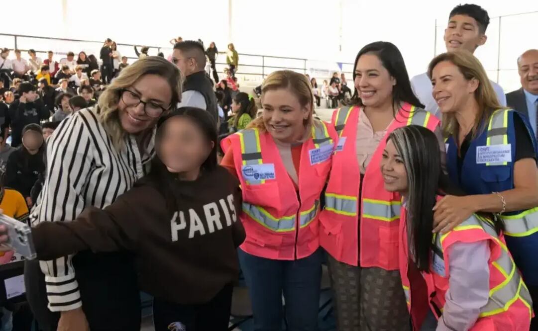 Maru Campos lanza programa para rehabilitar 45 escuelas de educación básica en Chihuahua (13/11/). Foto: Especial