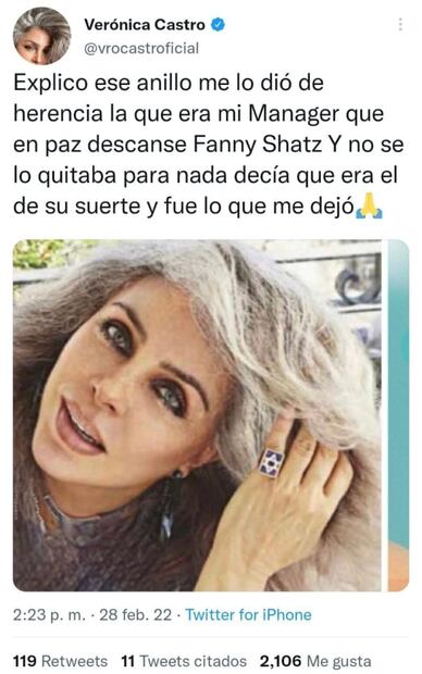 Critican a Verónica Castro, pero ella defiende su foto con filtros