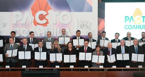Gobierno de Coahuila firma pacto por estabilidad laboral y desarrollo económico