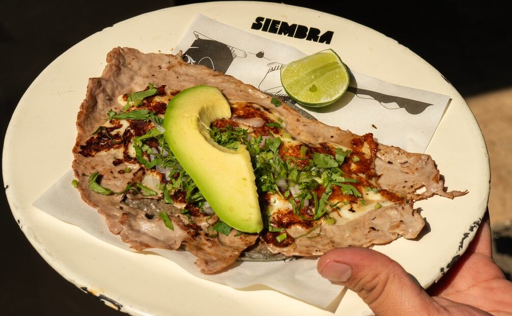 Tacos con tortilla de maíz endémico. Foto: cortesía Siembra Taquería y Ana Lorenzana