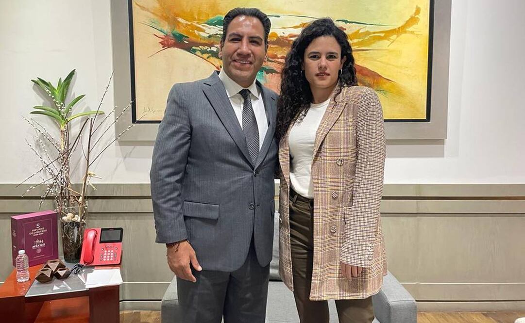 Senador, Eduardo Ramírez, en reunión con Luisa María Alcalde, titular de Segob / Foto: @ramirezlalo_