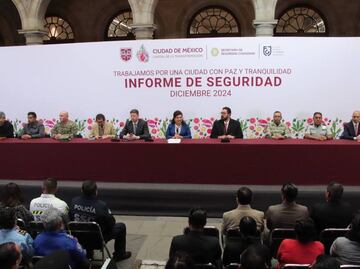 Clara Brugada presenta informe de seguridad; estima cerrar 2024 con una reducción del 5% en incidencia delictiva