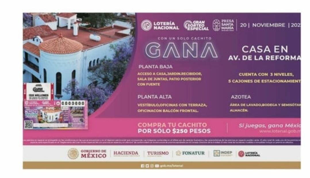 Así es la casa “fifí fifí” de Las Lomas donde "estuvieron famosos" que rifa la Lotería el 20 de noviembre