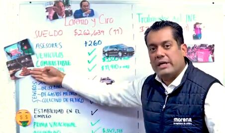 Presidente de San Lázaro exhibe diferencia de salarios en el INE