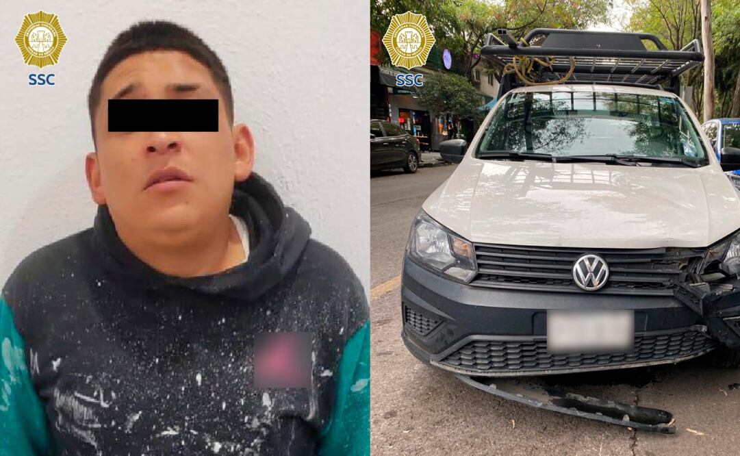 Detenidos por robar camioneta en la Magdalena Contreras. Foto: Especial