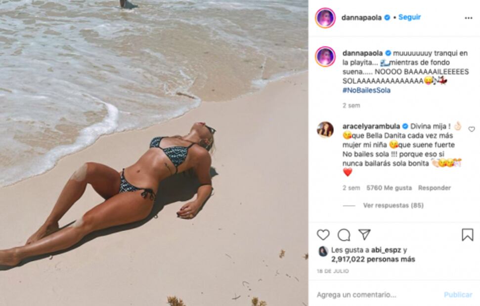 Danna Paola vuelve a romper el internet en bikini