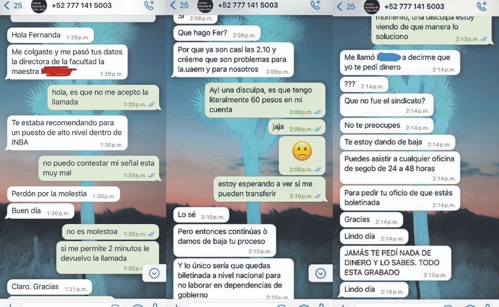 En marzo de 2024, la artista Fernandache denunció en X un intento de estafa muy similar al que vivió Camba. Fotos: de Cuenta de X de @pijamadecuero