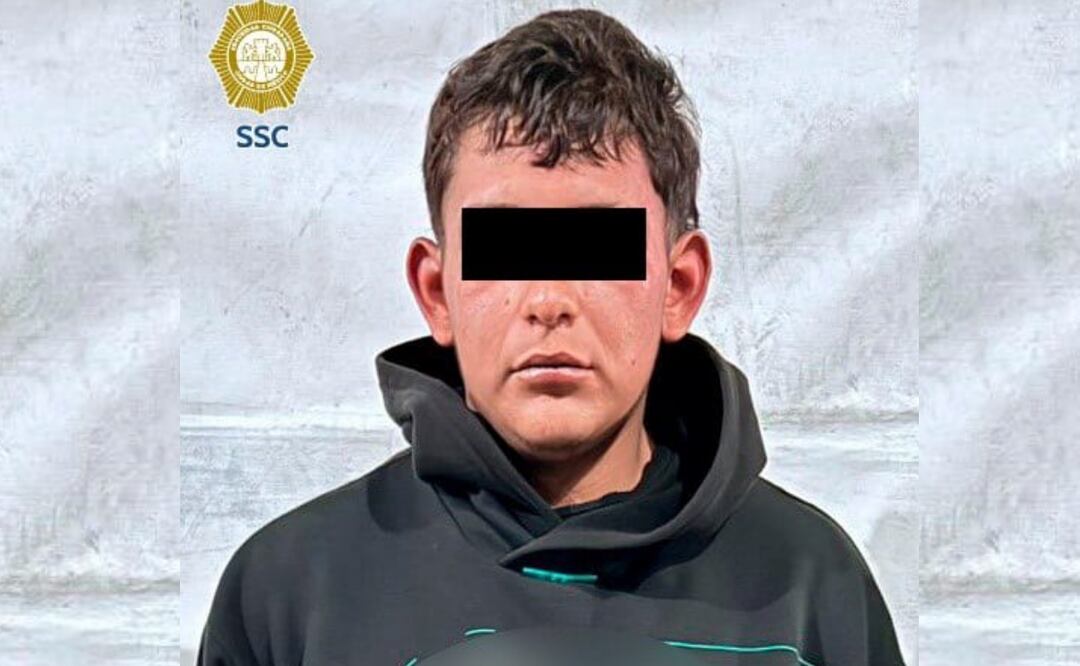 Detienen a joven por exigir dinero a dos ciudadanos bajo amenazas de causarles daño, en la colonia Agrícola Oriental, alcaldía Iztacalco (28/05/2025). Foto: Especial