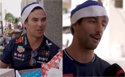 VIDEO: Checo Pérez y su épico regalo de navidad a Daniel Ricciardo