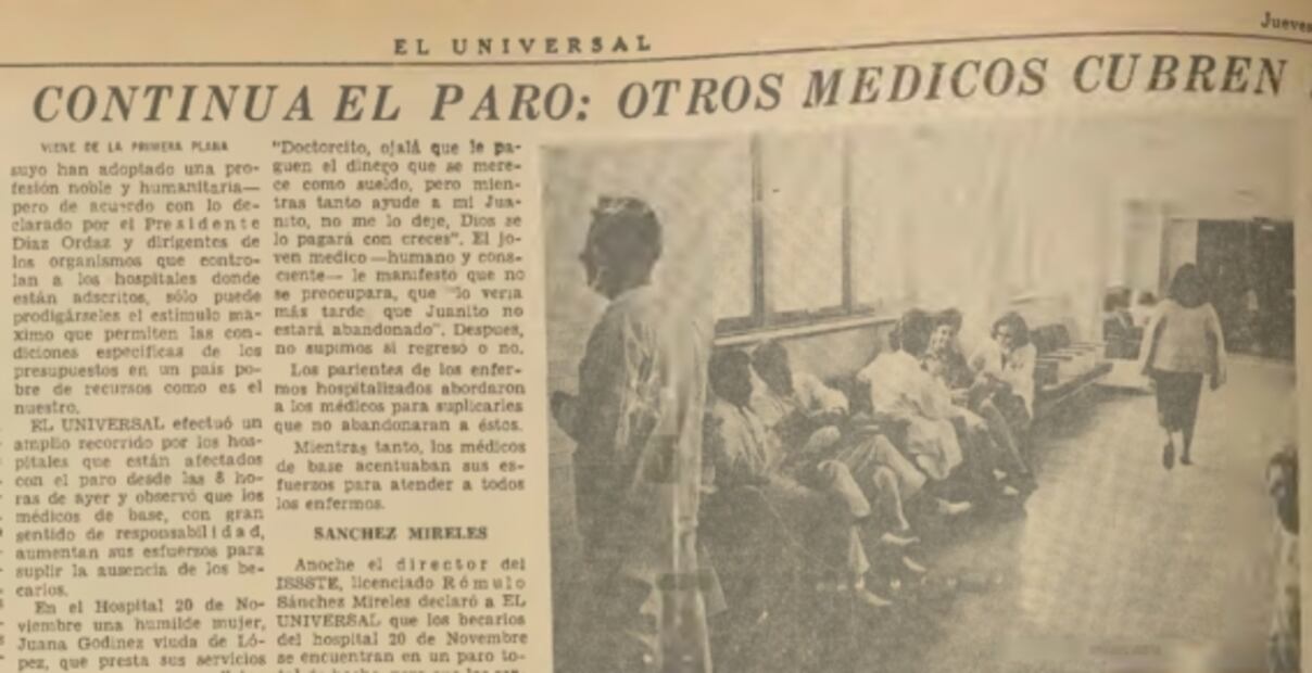 Los médicos residentes que se rebelaron ante el ISSSTE y Díaz Ordaz en los 60