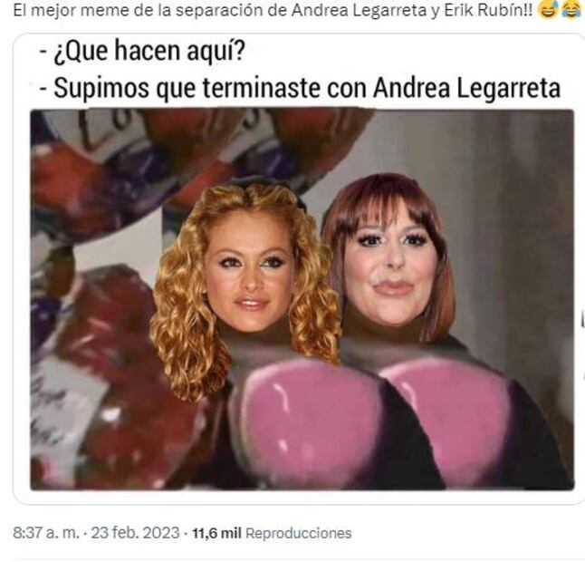 Andrea Legarreta y Erik Rubín: Los memes tras el anuncio de su separación