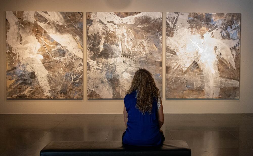 Knut Pani, artista visual mexicano, presenta su exposición "Habitar el paisaje".
Foto: Seminario de Cultura Mexicana, cortesía