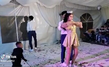 Niño se mete en baile de quinceañera y termina pisoteado; video se vuelve viral en Tiktok