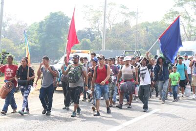 Migrantes protestan en Chiapas; exigen al gobierno mexicano ayuda humanitaria 