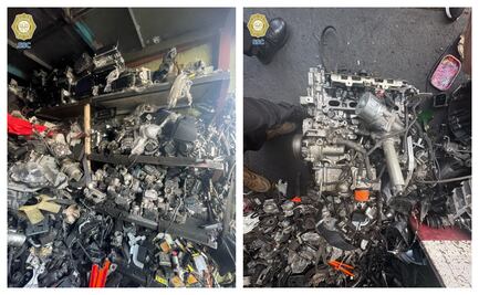 Desmantelan bodega de autopartes robadas en Gustavo A. Madero; aseguran 10 toneladas de piezas