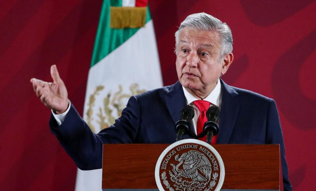 El presidente Andrés Manuel López Obrador durante su conferencia matutina / Diego Simón Sánchez. EL UNIVERSAL