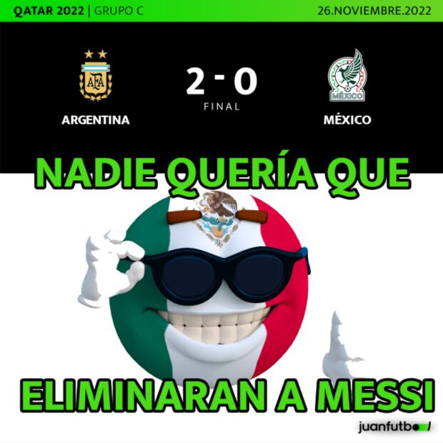 México pierde contra Argentina se convierten en blanco de los memes