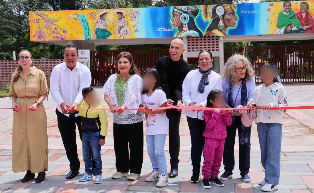 Clara Brugada corte el listón de la obra, junto al alcalde Janecarlo Lozano. Foto: Especial.